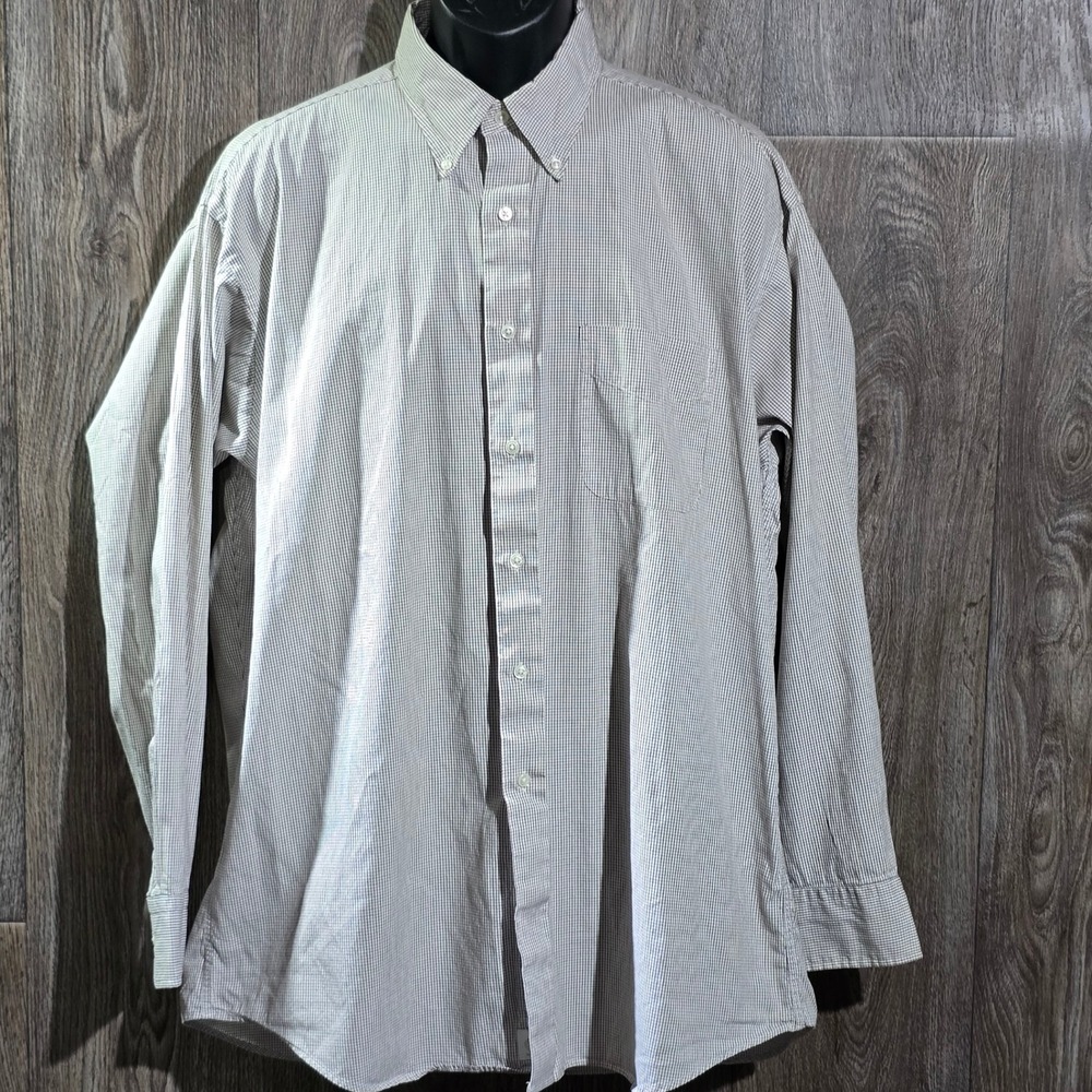 Chaps Ralph Lauren Mens Dress Shirt Long Sleeve Button Down Plaid 17-34/35